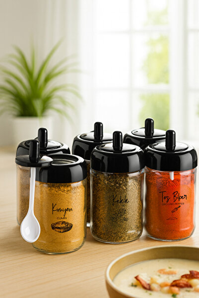 TRENDYOLMİLLA HOME Set de 6 linguri și etichete serigrafiate pentru condimente TPHSS25BHR00003