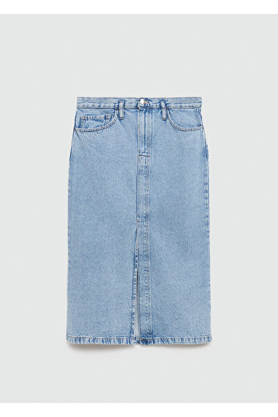 MANGO Mavi Kadın Etek 77040364
