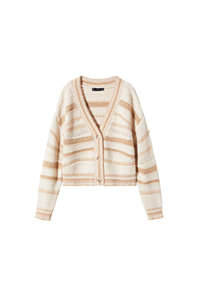 MANGO Woman Brown Women's Cardigan37099074