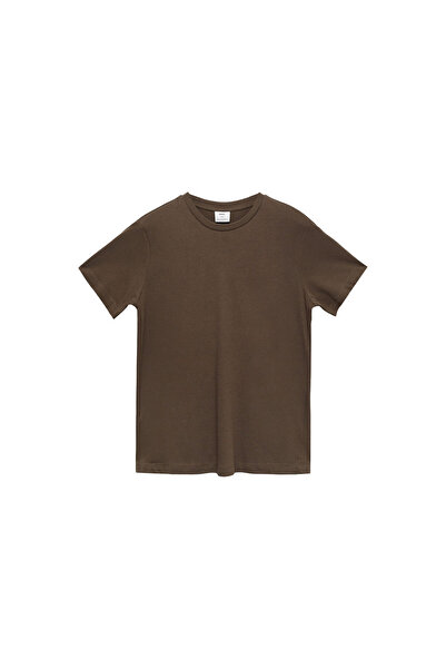 MANGO Ανδρικό T-Shirt Chocolate 77070606