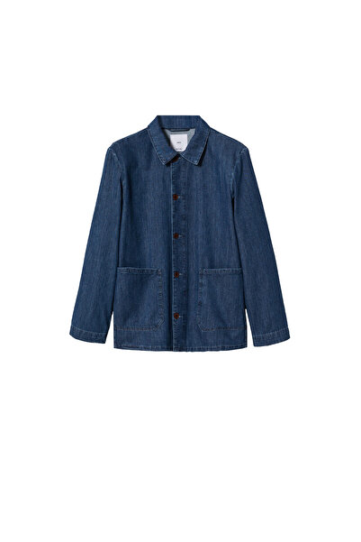 MANGO Man Orta Denim Rengi Erkek Gömlek 37081290