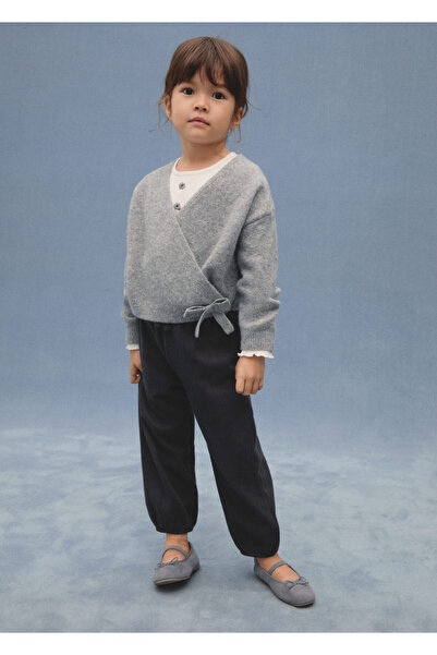 MANGO Metal Grisi Kız Bebek Hırka 77039238