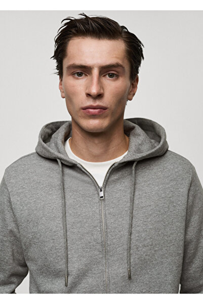 MANGO Metal Grisi Erkek Sweatshirt 77907118