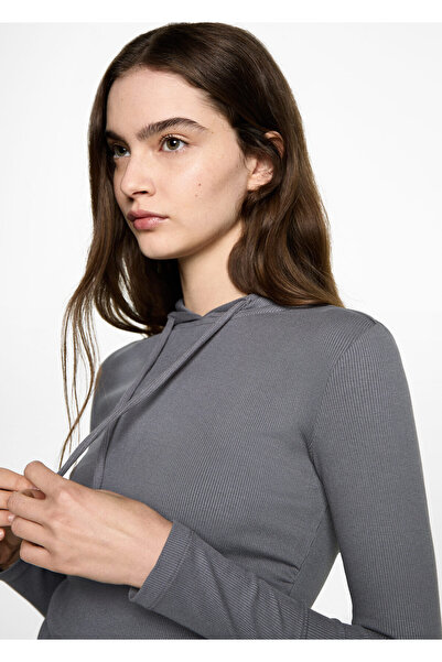 MANGO Kömür Rengi Kız Çocuk Sweatshirt 77098271