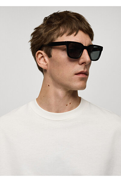 MANGO Kirik Beyaz Erkek  T-Shirt 77170586