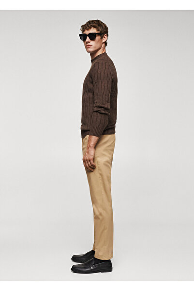 MANGO Koyu Camel Erkek Pantolon 57050777
