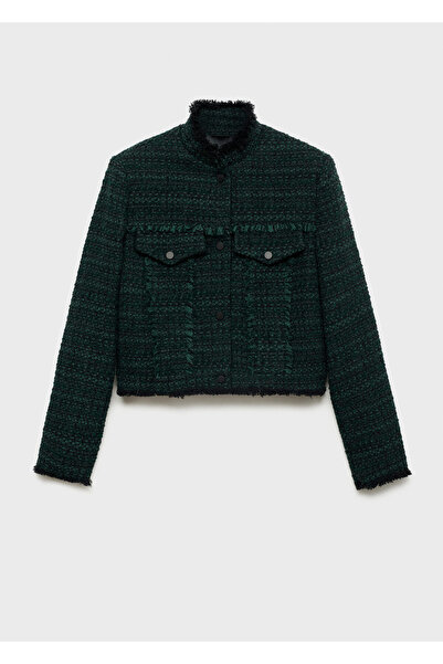 MANGO Woman Yüksek Yaka Tüvit Ceket