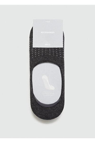 MANGO Graue Herrensocken 77030632