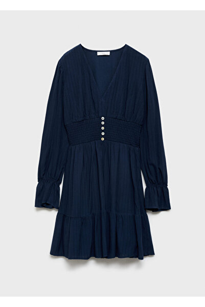 MANGO Lacivert Kız Çocuk Elbise 77086742