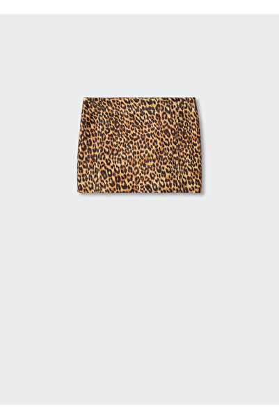 MANGO Woman Kahverengi Kadın Etek  37079102