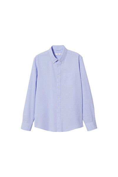 MANGO Man Erkek Gök mavisi Gömlek