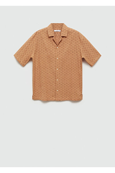 MANGO Чоловіча сорочка "Блідий лосось" 77043674