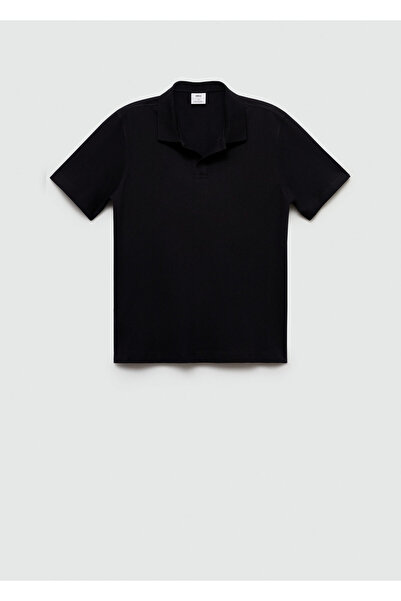 MANGO Lacivert Erkek Polo Yaka T-shirt 77180585