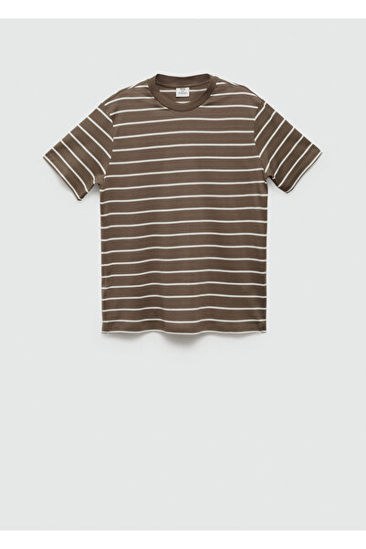 MANGO KHAKI Ανδρικό T-Shirt 77092537