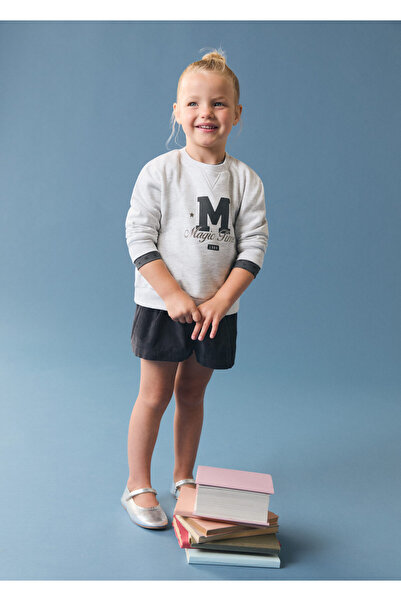 MANGO Açık Gri Kız Bebek Sweatshirt 77076733