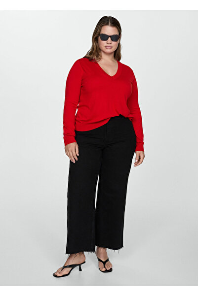 MANGO Kırmızı Kadın Kazak 77054021