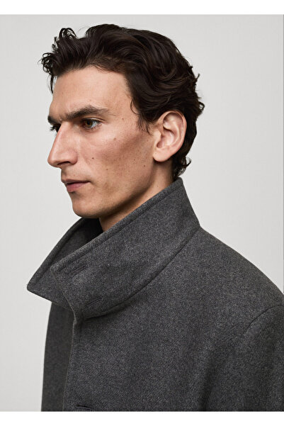 MANGO Metal Gray Men's Coat 77945967
