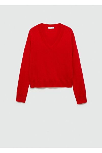 MANGO Kırmızı Kadın Kazak 77054021