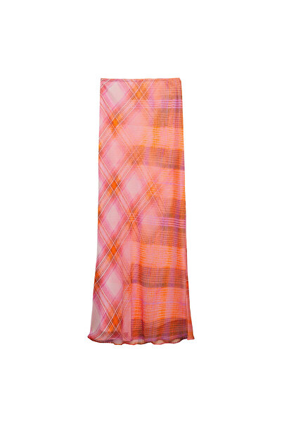 MANGO Woman Patterned Long Skirt