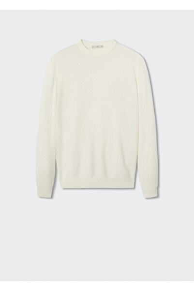 MANGO Man Kırık Beyaz Erkek Kazak  37005931