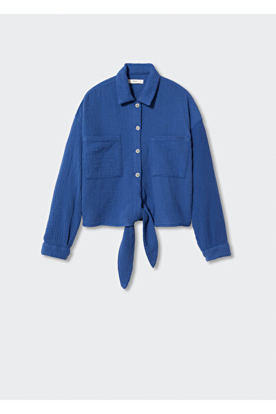 MANGO Woman Mavi Kadın Yetişkin Gömlek  37091287