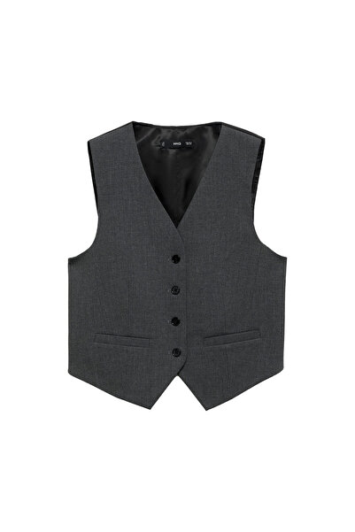 MANGO Gri Kadın Yelek 87084801