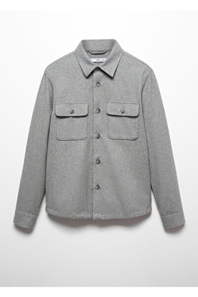 MANGO Gri Erkek Gömlek 57005960