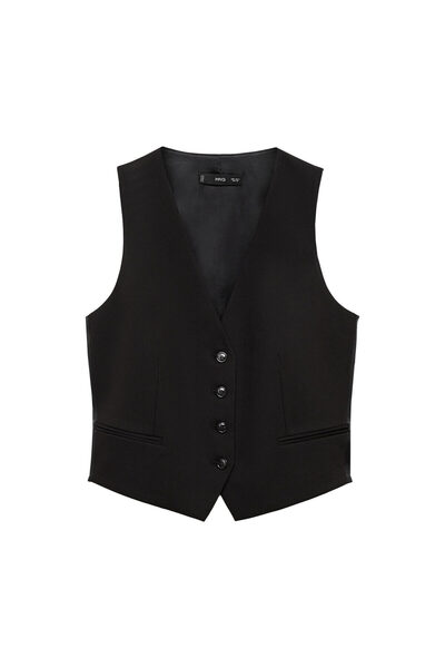 MANGO Siyah Kadın Yelek 77095636