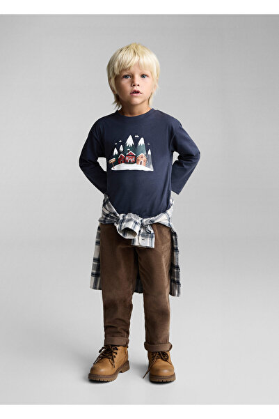 MANGO Lacivert Erkek Bebek T-Shirt 77009412