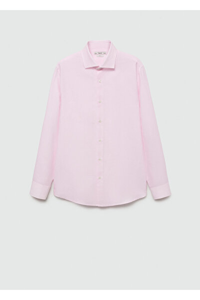 MANGO Açık Pembe Erkek Gömlek 77030575