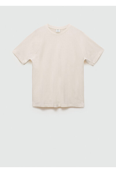 MANGO Φυσικό ανδρικό μπλουζάκι 77160356