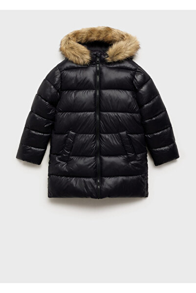 MANGO Siyah Kız Çocuk Mont 77047666
