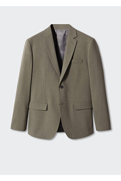 MANGO Παστέλ Πράσινο Ανδρικό Μπλέιζερ Μπουφάν 57040545