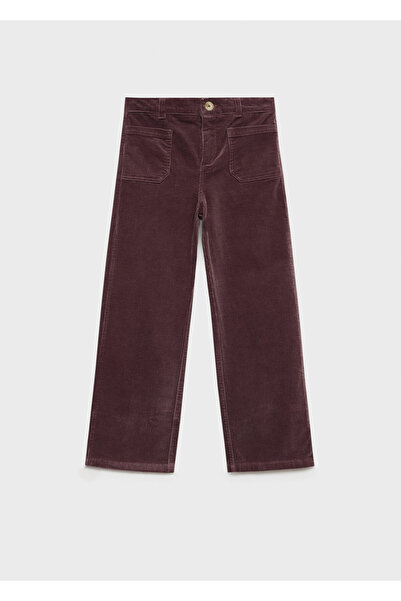 MANGO Koyu Kızıl Kız Çocuk Pantolon 77087918