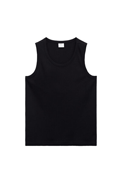 MANGO Μαύρο ανδρικό T-Shirt 77062538