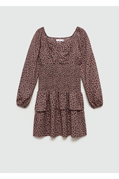 MANGO BORDEAUX Kız Çocuk Elbise 77055987