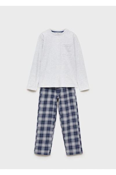 MANGO Marineblaues Pyjama-Set für Jungen 77008636