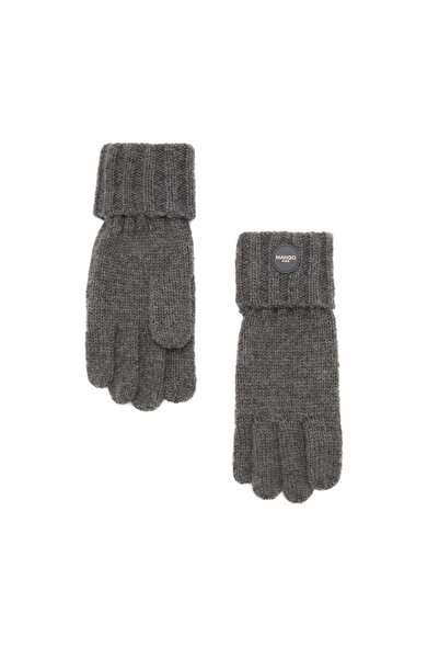 MANGO Сірі чоловічі рукавички 77005995
