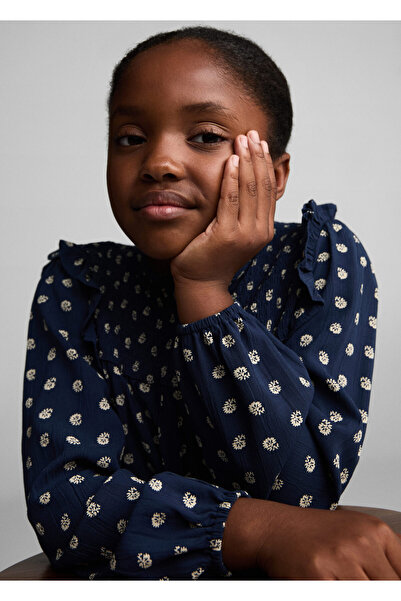 MANGO Lacivert Kız Çocuk Elbise 77034765