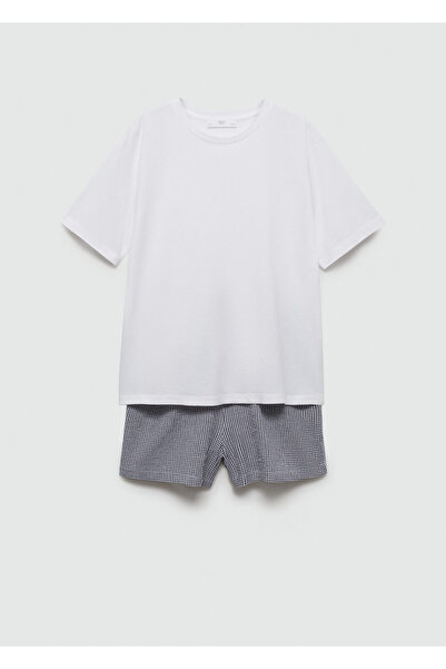 MANGO Marineblaue Damen-Pyjamahose 77080620