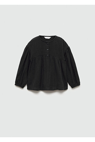 MANGO Kömür Rengi Kız Bebek Bluz 77044771