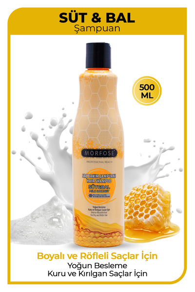 Morfose Süt & Bal Şampuan 500 ml - Yoğun Besleme