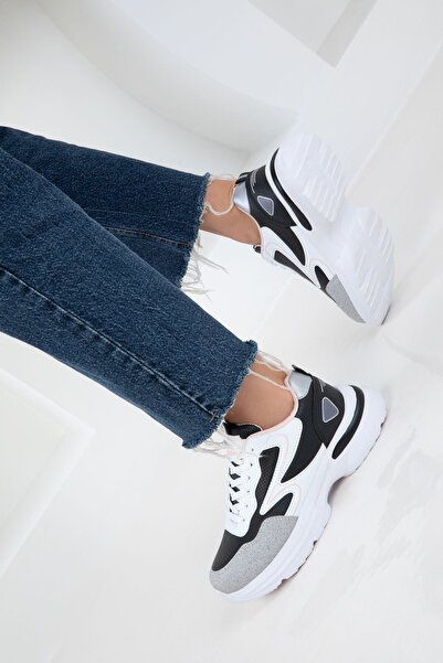 SOHO White-Black-Powder Women's Sneaker 20834