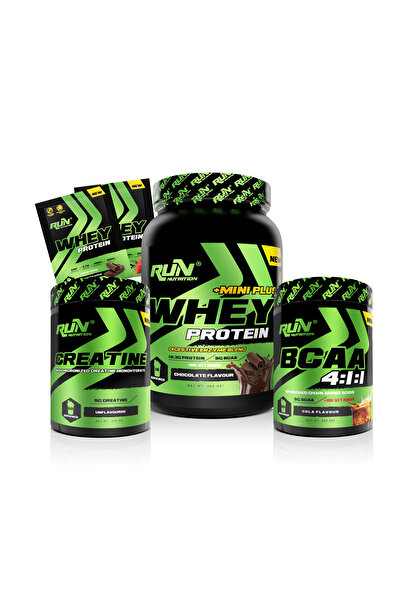Run Nutrition Fitness Paketi Small Kas Kütlesi - Whey Mini Plus, Creatine, Bc...
