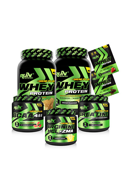 Run Nutrition Fitness MİNİ MEGA - 2x Whey Mini Plus Bisküvi, Bcaa Karpuz, Cre...