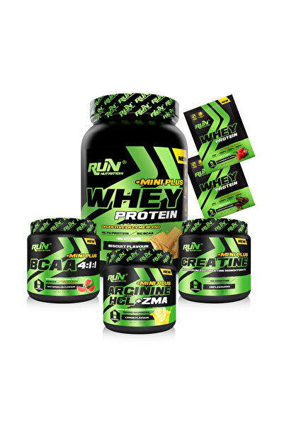 Run Nutrition Fitness MİNİ XL Paketi - Whey Mini Plus Bisküvi, Bcaa Karpuz, C...