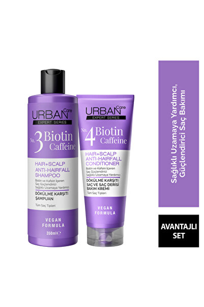 Urban Care Expert Biotin ve Kafein Dökülme Karşıtı Saç Bakım Seti Şampuan Kre...