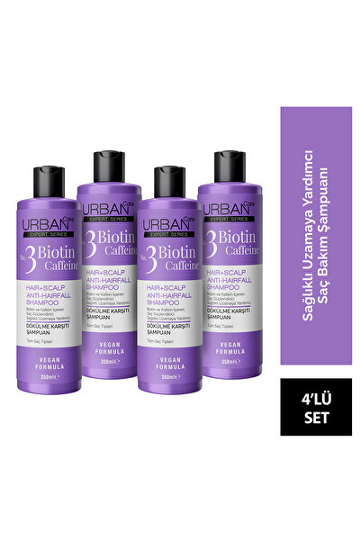 Urban Care Expert Biotin Ve Kafein Dökülme Karşıtı Şampuan Seti 4x350ml-vegan