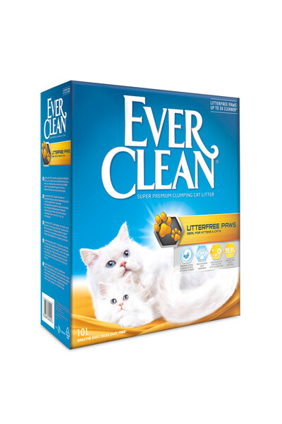 Ever Clean Litterfree Paws İz Bırakmayan Kedi Kumu Yavru ve Uzun Tüylü Kediler için İdeal 10 Lt