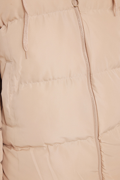 Tudors Women's Relax Fit Relaxed Cut Waterproof Hooded Camel Coat